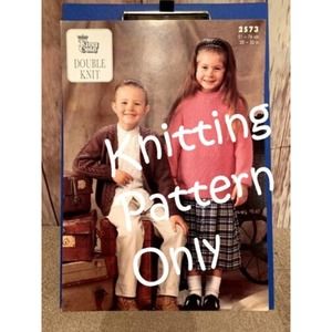 New King Cole 2573 Merino Anti-Tickle Child V Neck Cardigan Knitting Pattern